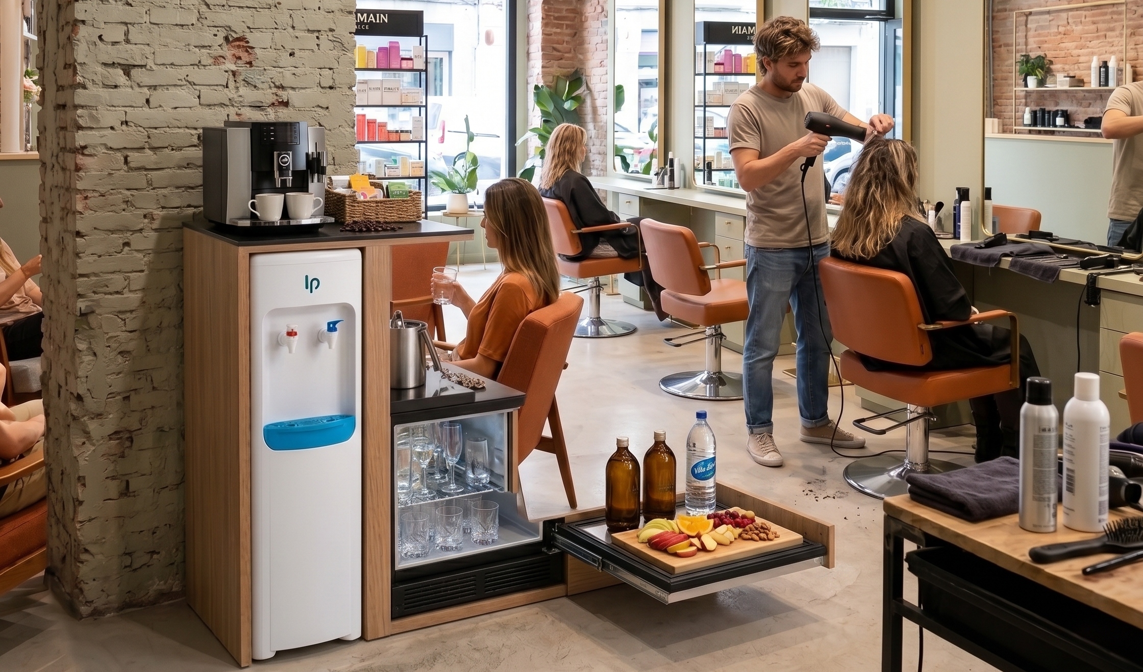 Beneficios de tener un dispenser de agua en peluquerías